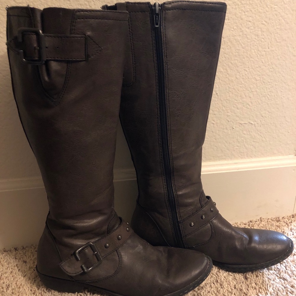 Brown Thigh-High Boots
